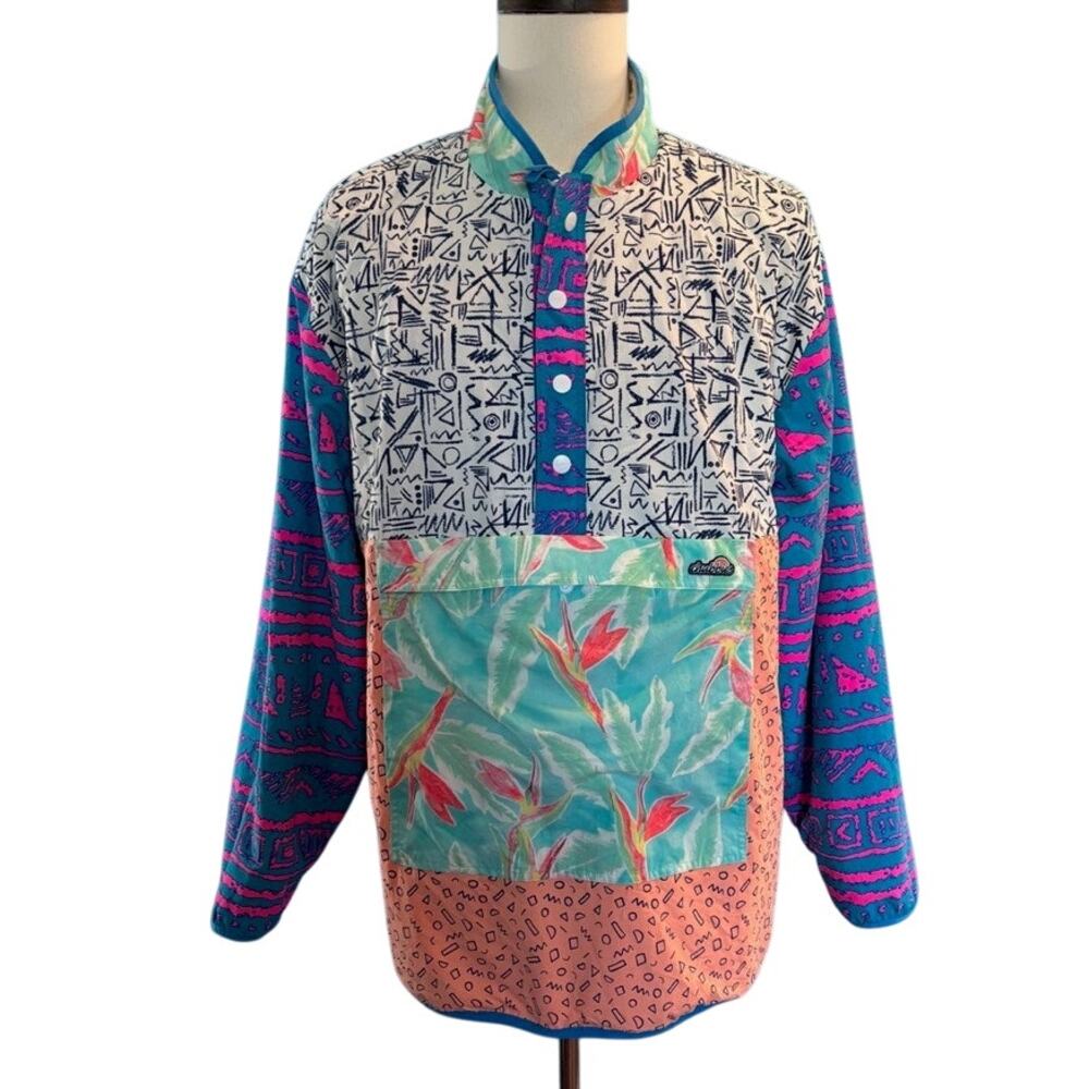 Euc! Chubbies Pullover Reversible Jacket Sherpa &… - image 1